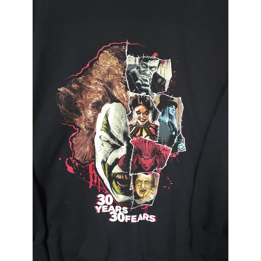 Halloween Horror Nights Jacket Mens XL Universal Studios 30 Years 30 Fears Black - Picture 4 of 11